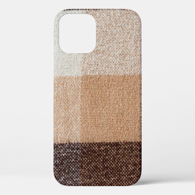 Braun karierte Wolle karierte Textur. Tartan  Case-Mate iPhone Hülle (Rückseite)
