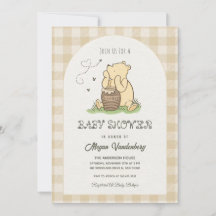 Braun karierter Teddybär Baby Shower