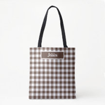Braun kariertes Gingham Retro-Farbton