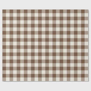 Braun Klassik-Picknick-Gingham-Karo Geschenkpapier