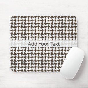 Braun Kombinierter Hahnentritt von Shirley Taylor Mousepad