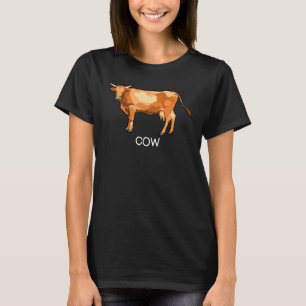 Braun Kuh Bauernhof Tier T-Shirt