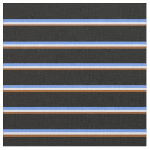 Braun, Lavendel, Blumenkornblau und schwarze Linie Stoff