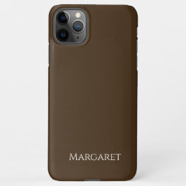  braun | Minimales modernes initiales Monogramm  iPhone 11Pro Max Hülle