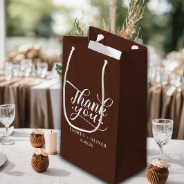 Braun | Minimalistische Hochzeit Vielen Dank Kleine Geschenktüte