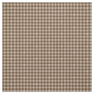 Braun mit Rose Gold Akzent Hahnentrittmuster Stoff