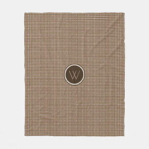 Braun mit Rose Gold Hahnentrittmuster Fleece Blank