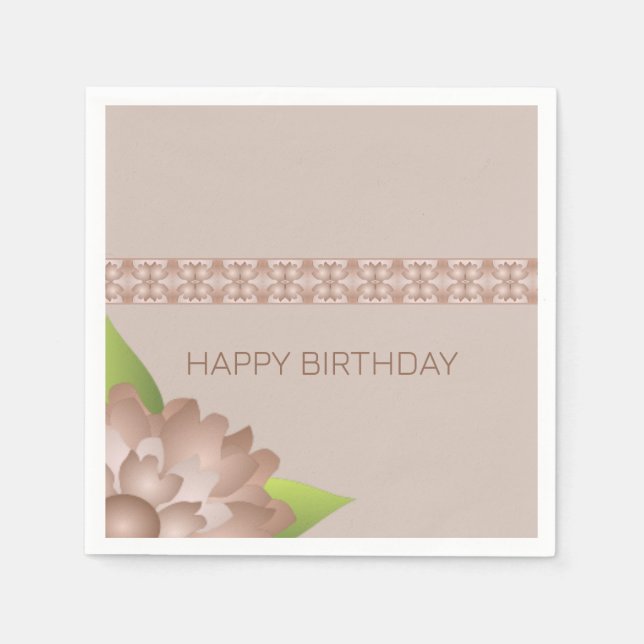 Braun mit rosigem Hue Serviette (Vorderseite)