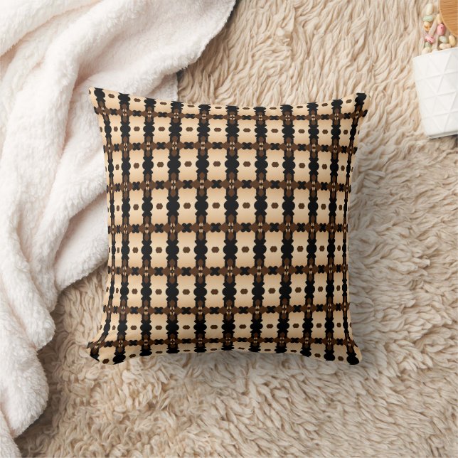 braun, mustergültig, modern, elegant, abstrakt kissen (Decke)