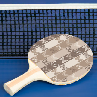 Braun Neutrale Erde Schmetterling Streifen Design Tischtennis Schläger