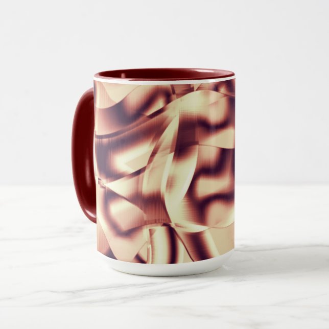 Braun- oder bordeauxrot, beige tasse (Vorderseite Links)