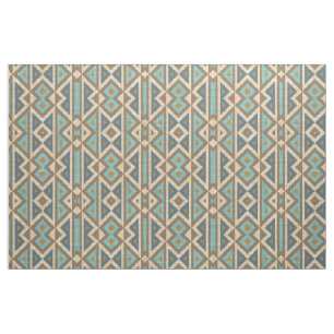 Braun Orange Aquamarin Türkis Eclectic Ethnic Look Stoff