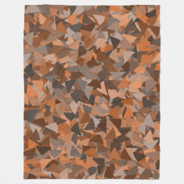 Braun Orange Dreieck-Muster Fleecedecke