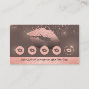 Braun rosa Schläge Make-up Loyalität Lippen Visitenkarte