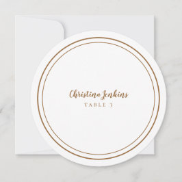 Braun-Runde-Platzkarte für Hochzeiten nach Maß