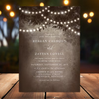 Braun Rustic Dreamy Tree String Lights Hochzeit