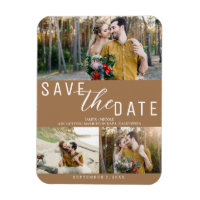 Braun Save the Date Hochzeit 3 Fotos