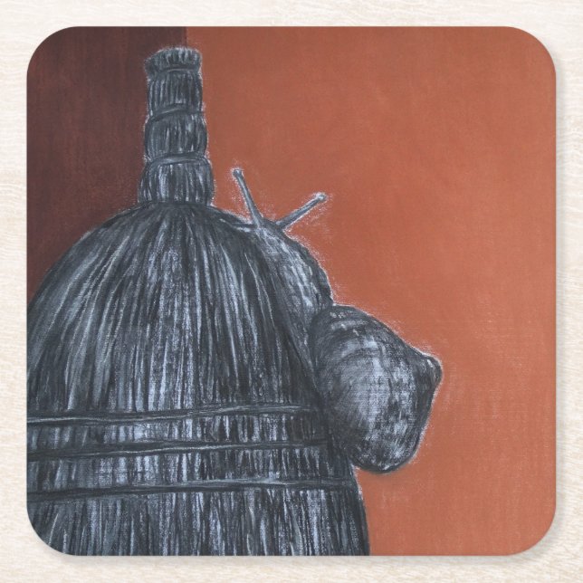 Braun Schwarz Rustikale Kunst Custom Square Unters Rechteckiger Pappuntersetzer (Vorderseite)