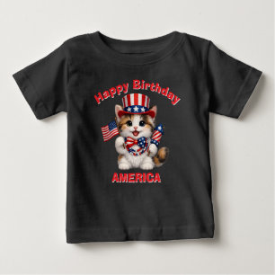 Braun, Schwarz & Weiß Kitten (1r) Patriotisches Ki Baby T-shirt