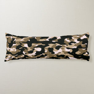 Braun-schwarze Camo-Körperkissen Seitenschläferkissen