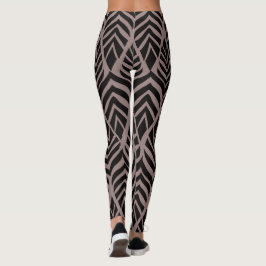 Braun-schwarzer abstrakter Safari-Tierdruck-Leggin Leggings