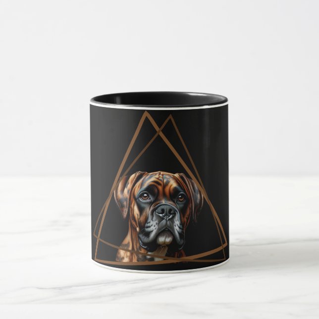 Braun-schwarzer Brindle-Boxer-Labrador-Hund Tasse (Zentrum)