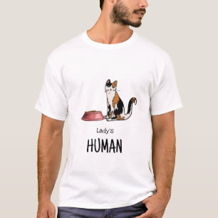 Braun-Schwarzes Dreifarben-Katzen-Shirt T-Shirt