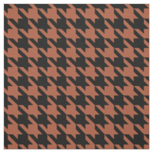 Braun-schwarzes Houndstooth-Karo Stoff