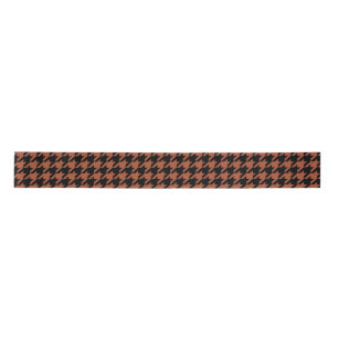 Braun-schwarzes Houndstooth-Karomuster Satinband