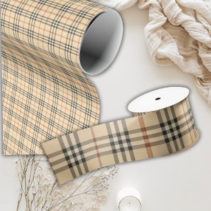 Braun-schwarzes Karomuster Geschenkpapier