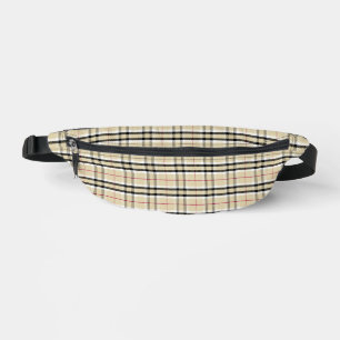 Braun-schwarzes Tartan-Karomuster Bauchtasche