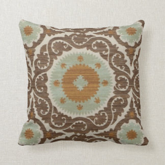 Braun, Seafoam, Blau, Morrocan entwarf Kissen