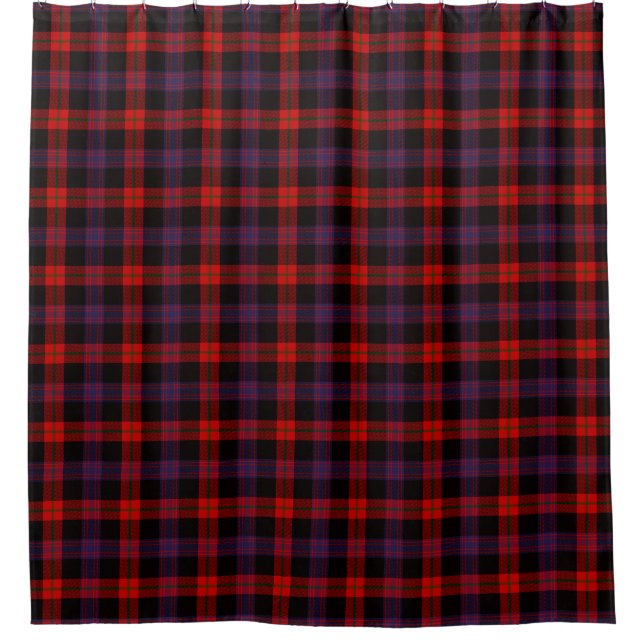 Braun Tartan Duschvorhang (Vorderseite)