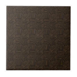 Braun Tiki Muster Polynesisch Look rustikale Dekor Fliese