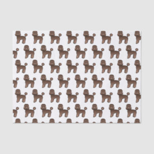 Braun Toy Pudel Süßes Cartoon-Hund-Muster Seidenpapier