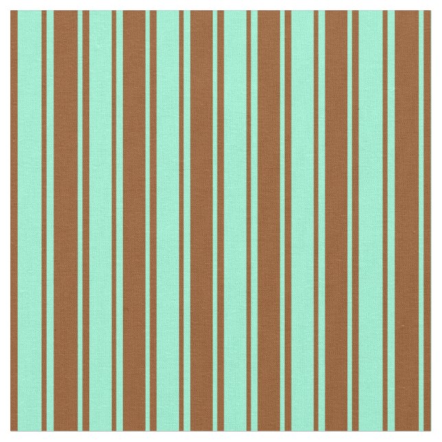 Braun- und Aquamarine-Farbmuster Stoff (Nahaufnahme)