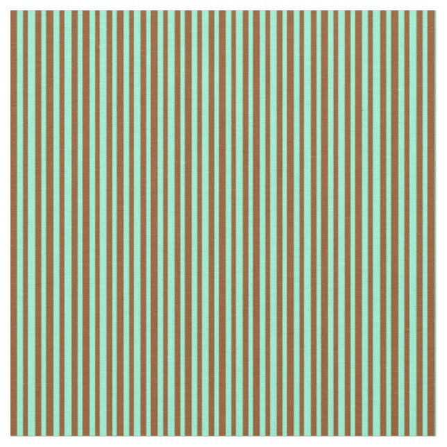 Braun- und Aquamarine-Muster Stoff (Nahaufnahme)