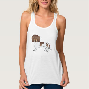 Braun und Brauner Piebald Kurzhaar Dachshund Hund Tank Top