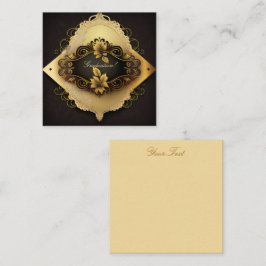 Braun und Creme Scrapbook Style Quadratische Visitenkarte