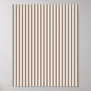 Braun und cremefarben gestreift poster