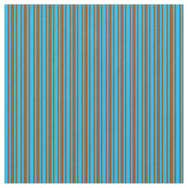 Braun und Deep Sky Blau Farbmuster Stoff (Nahaufnahme)