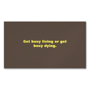Braun- und Gelb-Zitate Kleiner Text-Design Magnetische Visitenkarte