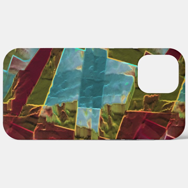 Braun- und gepunktet aussehendes Schnitzwachs Case-Mate iPhone Hülle (Rückseite (Horizontal))
