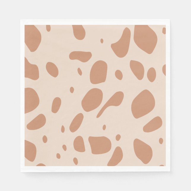 Braun und gepunktet serviette (Vorderseite)