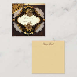 Braun- und Gold-Scrapbook-Stil Quadratische Visitenkarte
