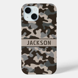 Braun und Grau getarnt Personalisiert Case-Mate iPhone Hülle