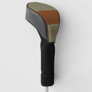 Braun- und grünes Lederbild, kundenspezifisch Golf Headcover