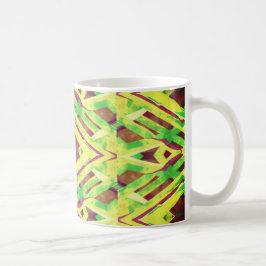 Braun- und Grünmuster Kaffeetasse