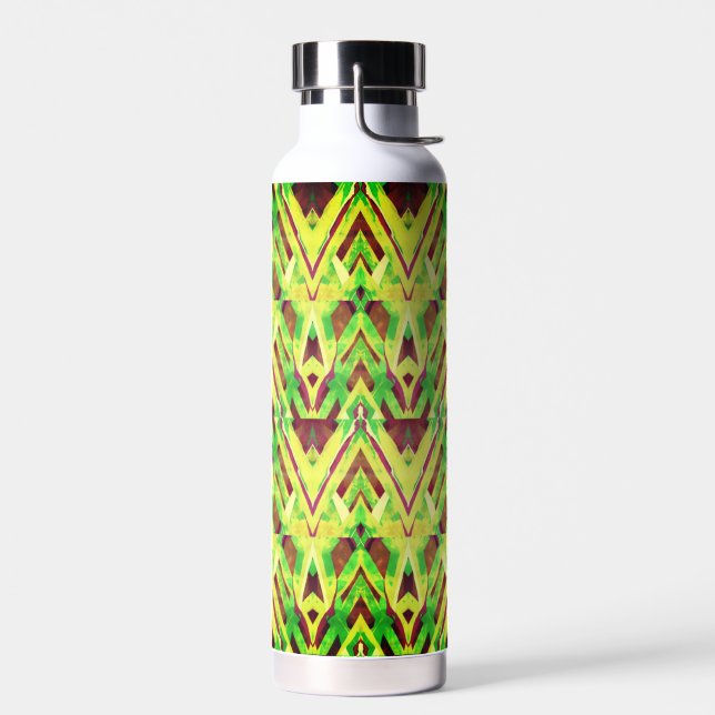 Braun- und Grünmuster Trinkflasche (Links)