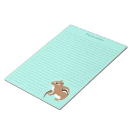 Braun und Minze Green Chipmunk Liebhaber Personali Notizblock